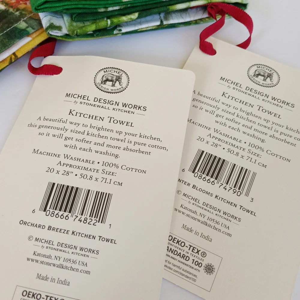 3 NWT Michel Designs Works By Stonewall Kitchen Towels